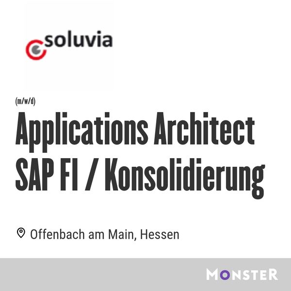 Applications Architect SAP FI / Konsolidierung