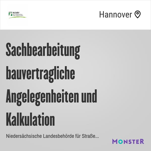 Sachbearbeitung bauvertragliche Angelegenheiten und Kalkulation